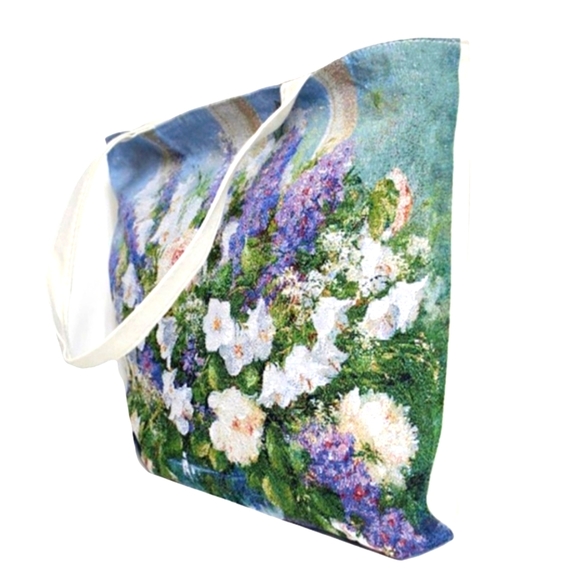 HP 💕Spring Bouquet Floral Canvas Tote🌷🌿 - Picture 2 of 4